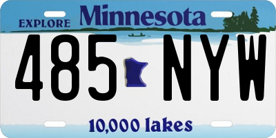 MN license plate 485NYW
