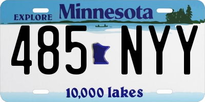 MN license plate 485NYY