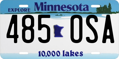 MN license plate 485OSA