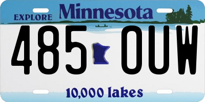 MN license plate 485OUW
