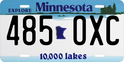 MN license plate 485OXC