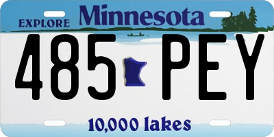 MN license plate 485PEY