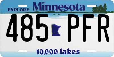 MN license plate 485PFR