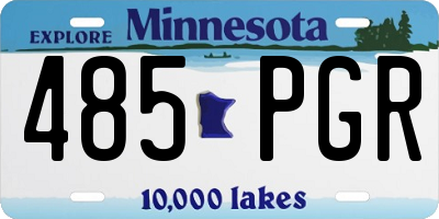 MN license plate 485PGR