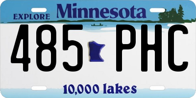 MN license plate 485PHC