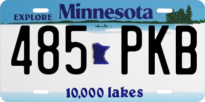 MN license plate 485PKB