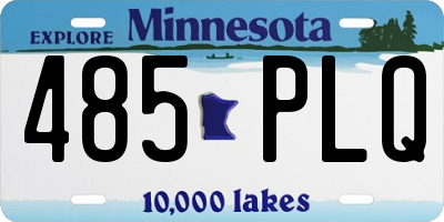 MN license plate 485PLQ