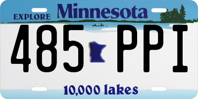 MN license plate 485PPI