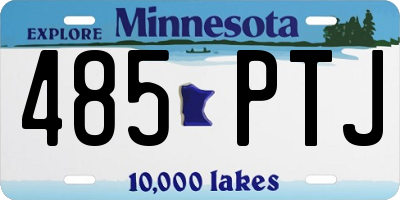 MN license plate 485PTJ