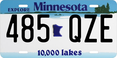 MN license plate 485QZE