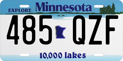 MN license plate 485QZF