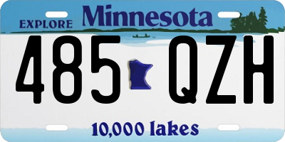 MN license plate 485QZH