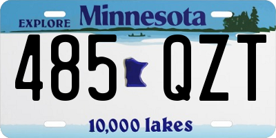 MN license plate 485QZT