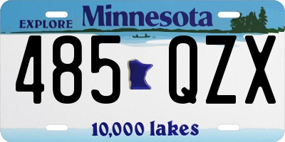 MN license plate 485QZX