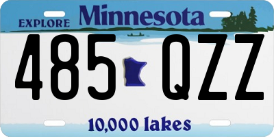 MN license plate 485QZZ