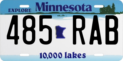 MN license plate 485RAB