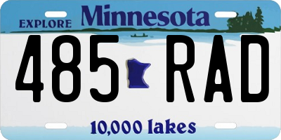 MN license plate 485RAD