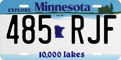 MN license plate 485RJF