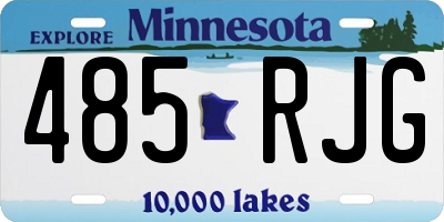 MN license plate 485RJG