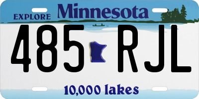 MN license plate 485RJL