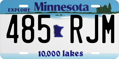 MN license plate 485RJM