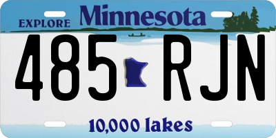 MN license plate 485RJN