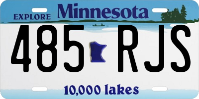 MN license plate 485RJS
