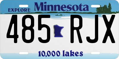 MN license plate 485RJX
