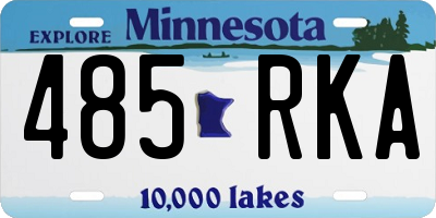 MN license plate 485RKA