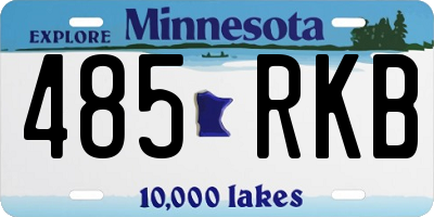 MN license plate 485RKB
