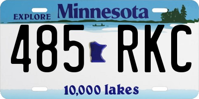MN license plate 485RKC
