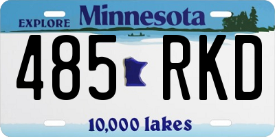 MN license plate 485RKD