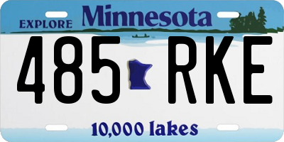 MN license plate 485RKE