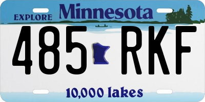 MN license plate 485RKF