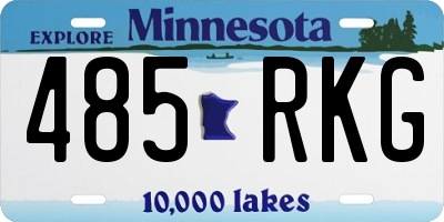 MN license plate 485RKG