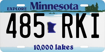 MN license plate 485RKI