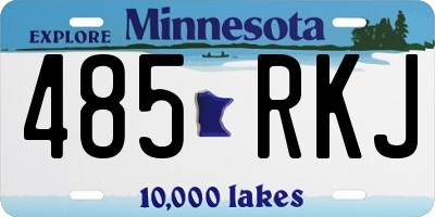 MN license plate 485RKJ