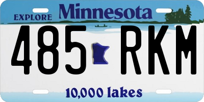 MN license plate 485RKM