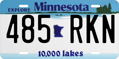 MN license plate 485RKN