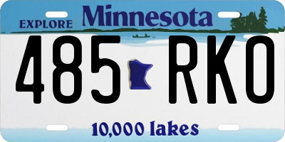 MN license plate 485RKO