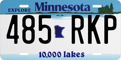 MN license plate 485RKP