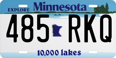 MN license plate 485RKQ
