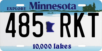 MN license plate 485RKT