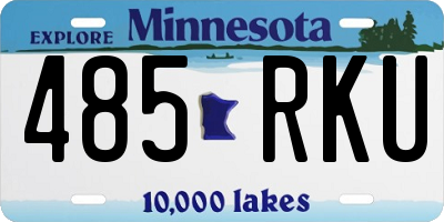 MN license plate 485RKU