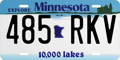 MN license plate 485RKV
