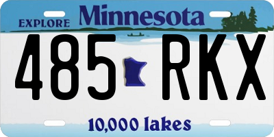 MN license plate 485RKX
