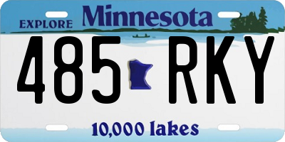 MN license plate 485RKY