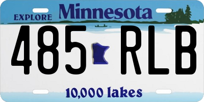 MN license plate 485RLB