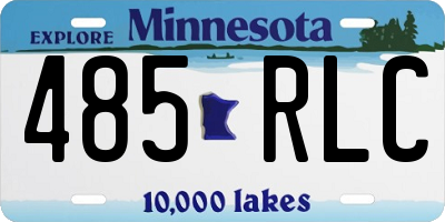 MN license plate 485RLC