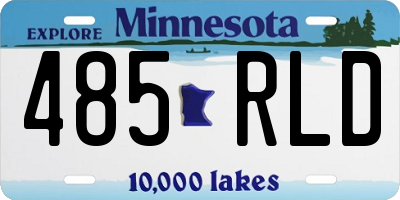 MN license plate 485RLD